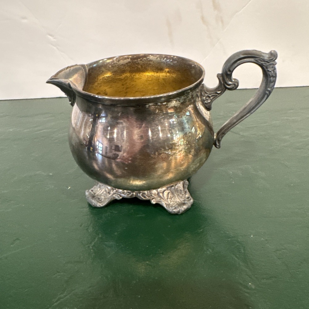 WM Rogers‎ Creamer Victorian Rose 1904 Silver-plated over copper